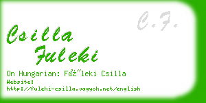 csilla fuleki business card
