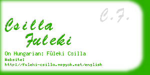 csilla fuleki business card